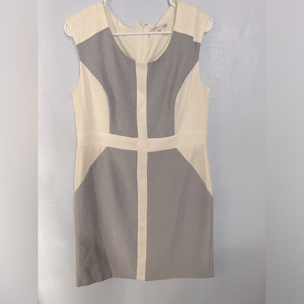 Women’s Size 14 Sandra Darren Blue/Off-White Dress
